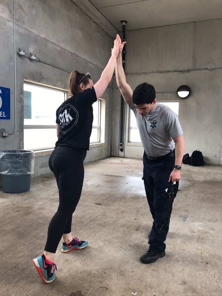 EMT and Civilian Completing the Challenge