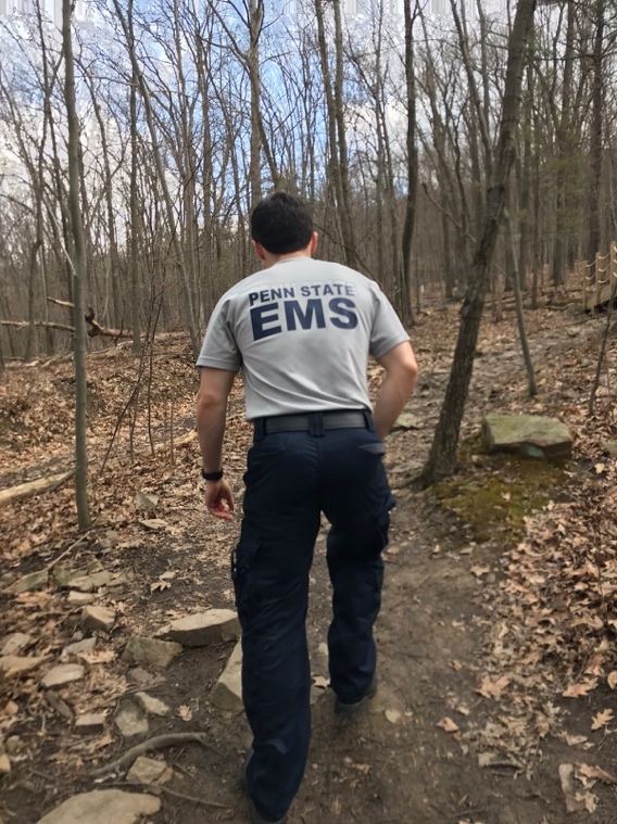 EMT Completing Fitness Challenge