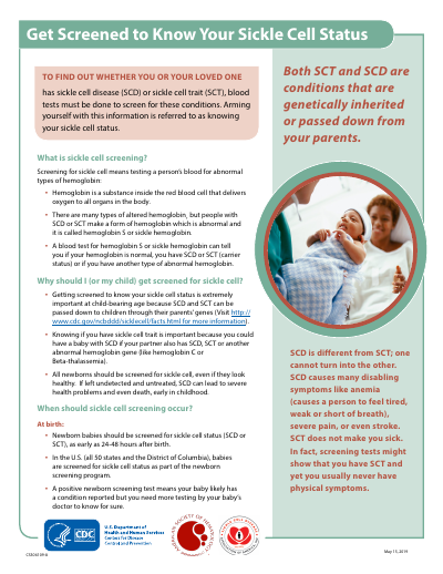 Get Screened to Know Your Sickle Cell Status preview