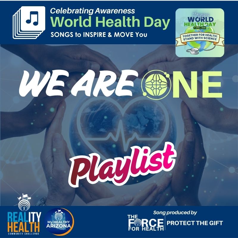 We Are One — World Health Day playlist cover